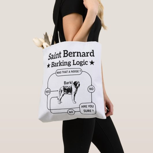 Saint Bernard Barking Logic Funny Downer Cool Tasche (Von Nahem)