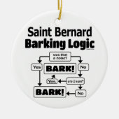 Saint Bernard Barking Logic Keramik Ornament (Vorne)