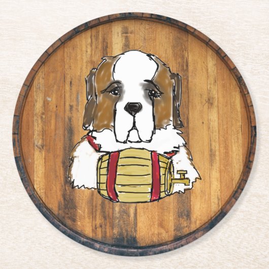 Saint Bernard Barrel Untersetzer (Vorderseite)