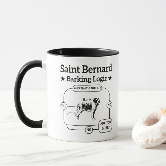 Saint Bernard Belltogik Lustiger Hundebesitzer Coo Tasse (Mit Donut)