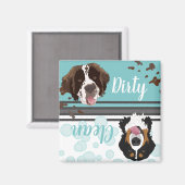 Saint Bernard Bernese Dirty/Clean Geschirrspüler Magnet (Vorderseite/Rückseite)