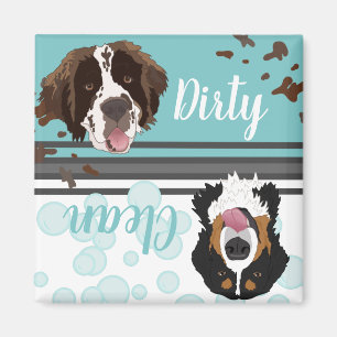 Saint Bernard Bernese Dirty/Clean Geschirrspüler Magnet