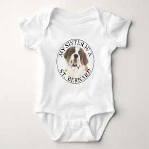 Saint Bernard Big Sister Baby Strampler