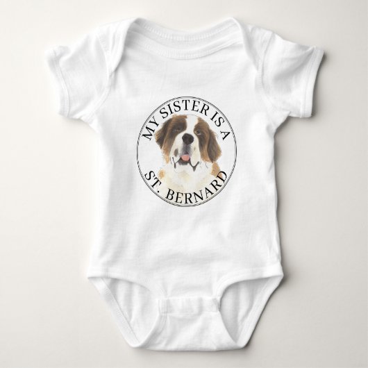 Saint Bernard Big Sister Baby Strampler (Vorderseite)