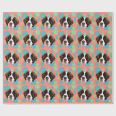 Saint Bernard Birthday Geschenkpapier (Flach)