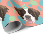Saint Bernard Birthday Geschenkpapier (Rolleneckpunkt)