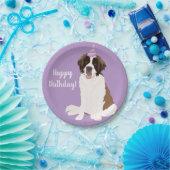 Saint Bernard Birthday Papierplatte Pappteller (Party)