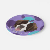 Saint Bernard Birthday Pappteller (Schrägansicht)