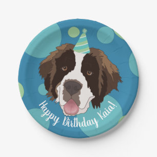 Saint Bernard Birthday Pappteller