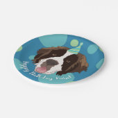 Saint Bernard Birthday Pappteller (Schrägansicht)