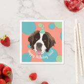 Saint Bernard Birthday Serviette (Beispiel)