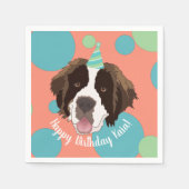 Saint Bernard Birthday Serviette (Vorderseite)