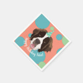 Saint Bernard Birthday Serviette (Ecke)