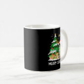 Saint Bernard Christmas Lights Tree Santa Xmas Paj Kaffeetasse (VorderseiteRechts)