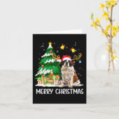 Saint Bernard Christmas Lights Tree Santa Xmas Paj Karte (Gelbe Blume)