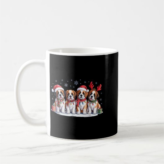 Saint Bernard Christmas Pupes Dog Lovers Funny Hol Kaffeetasse (Links)