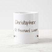 Saint Bernard Design Personalisiert Jumbo-Tasse (Vorderseite)