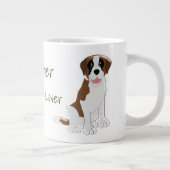 Saint Bernard Design Personalisiert Jumbo-Tasse (Rechts)