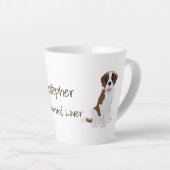 Saint Bernard Design Personalisiert Milchtasse (Rechte Ecke)