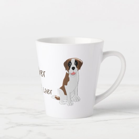 Saint Bernard Design Personalisiert Milchtasse (Rechts)