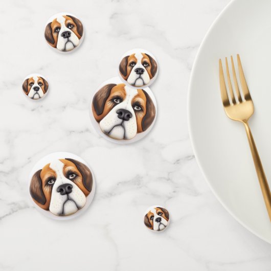 Saint Bernard Dog 3D Inspiriert Konfetti (Gruppe)