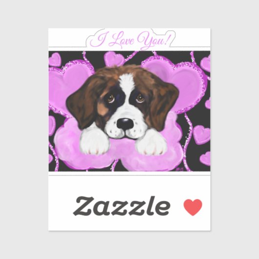 SAINT BERNARD DOG AUFKLEBER (Blatt)