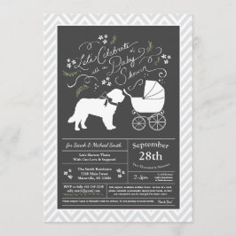 Saint Bernard Dog Baby Duwer Gender Neutral Einladung