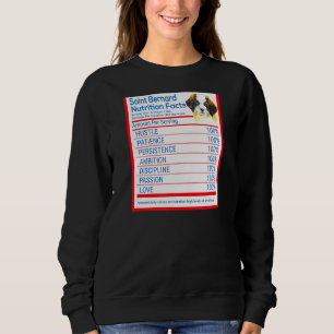 Saint Bernard Dog Breed Eigentümer Funny Nutrition Sweatshirt
