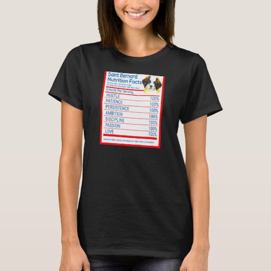 Saint Bernard Dog Breed Eigentümer Funny Nutrition T-Shirt (Vorderseite)
