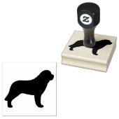 Saint Bernard Dog Breed Silhouette Gummistempel (Stempel)
