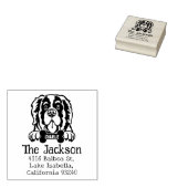 Saint Bernard Dog, Custom Rücksendeadresse, Gummistempel (Stempel)