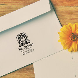 Saint Bernard Dog, Custom Rücksendeadresse, Gummistempel