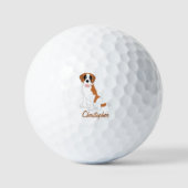 Saint Bernard Dog Design Golfball (Vorderseite)