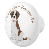 Saint Bernard Dog Design Keramikknauf (Rechts)