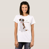 Saint Bernard Dog Design Personalisiert T-Shirt (Vorne ganz)