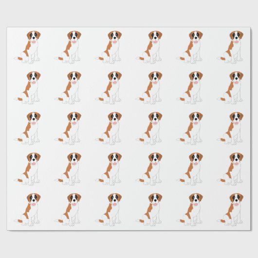 Saint Bernard Dog Geschenkpapier (Flach)