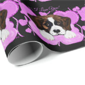 SAINT BERNARD DOG GESCHENKPAPIER (Rolleneckpunkt)