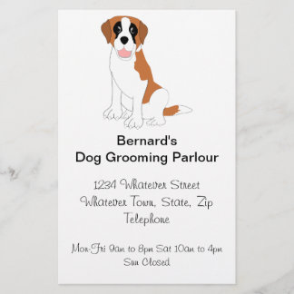 Saint Bernard Dog Grooming Parlor Flyer