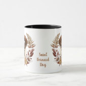 Saint Bernard Dog Herbstkranz Tasse (Zentrum)
