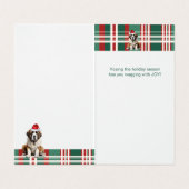 Saint Bernard Dog Holiday Plaid Christmas (Innenseite Aufgefaltet)