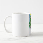 Saint Bernard Dog im Schnee Weihnachten Kaffeetasse (Links)