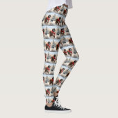 Saint Bernard Dog im Schnee Weihnachten Leggings (Rechts)