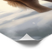 Saint Bernard Dog im Schnee Weihnachten Poster (Ecke)