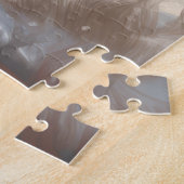 Saint Bernard Dog im Schnee Weihnachten Puzzle (Seite)