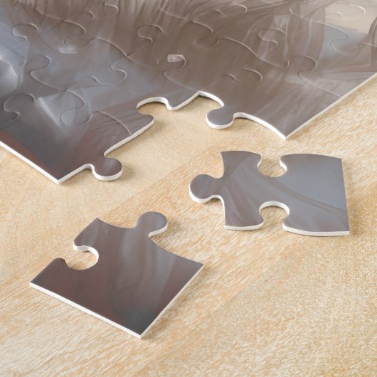 Saint Bernard Dog im Schnee Weihnachten Puzzle (Seite)