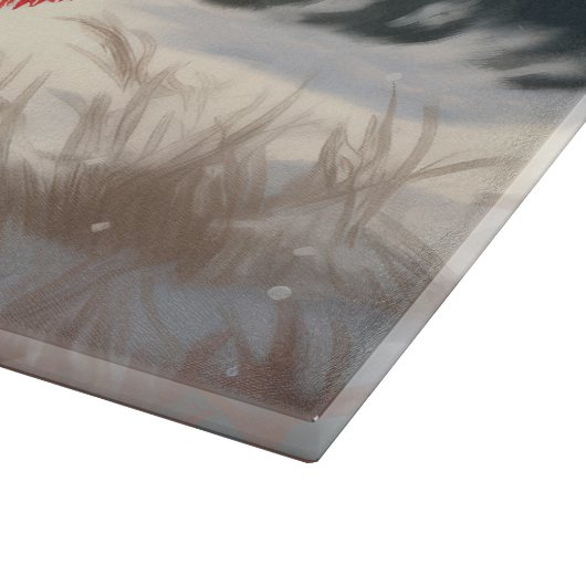 Saint Bernard Dog im Schnee Weihnachten Schneidebrett (Ecke)