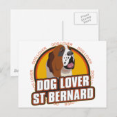 Saint Bernard Dog Lover Postkarte (Vorne/Hinten)
