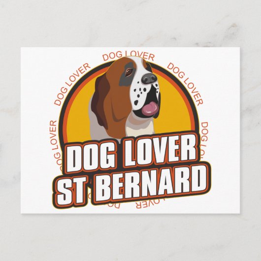 Saint Bernard Dog Lover Postkarte (Vorderseite)
