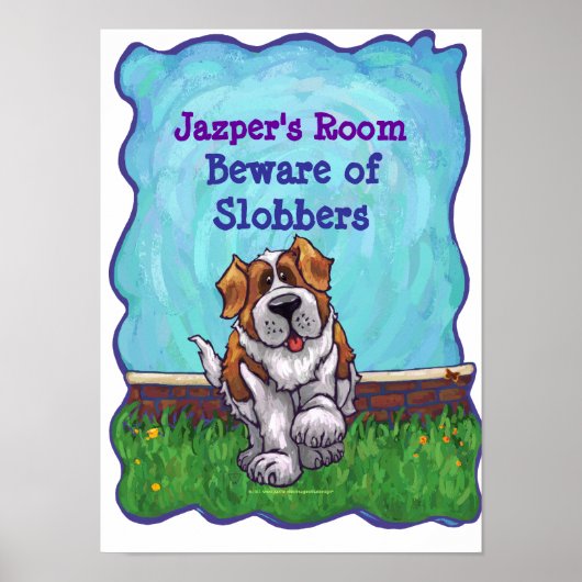Saint Bernard Dog Mein Zimmerposter Poster (Vorne)