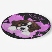 SAINT BERNARD DOG PAPPTELLER (Schrägansicht)